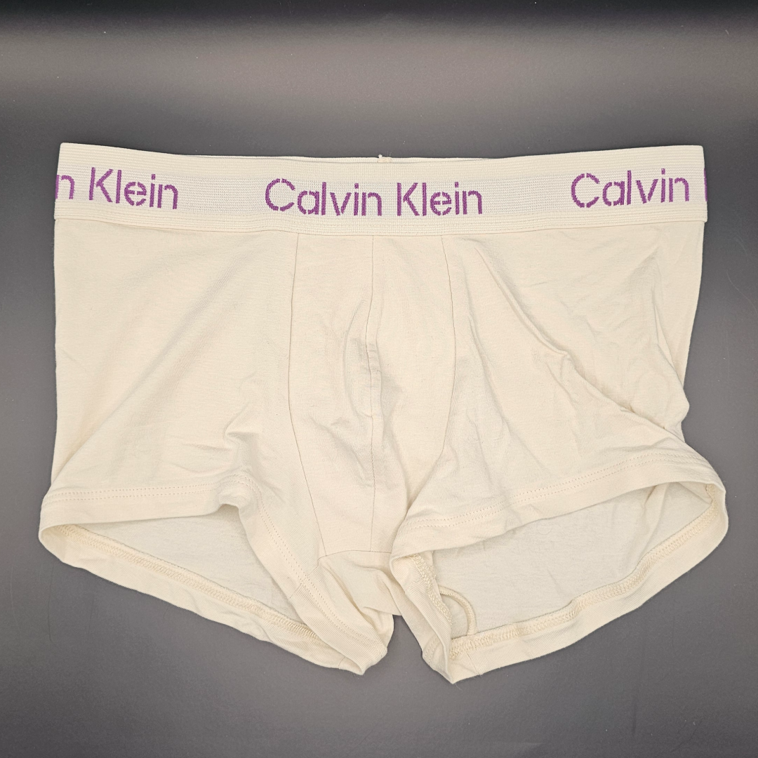 Calvin Klein Trunk (beige - Purple Logo Waistband)